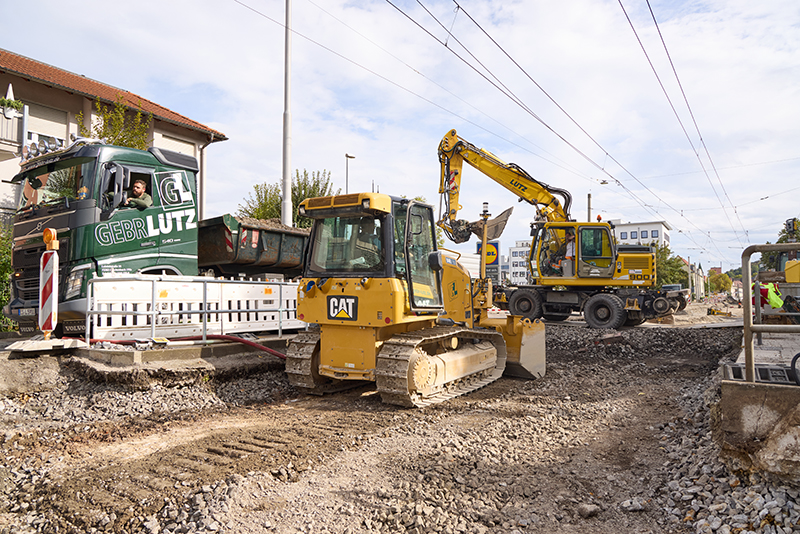 GLEISBAUSTELLE IN HEDELFINGEN